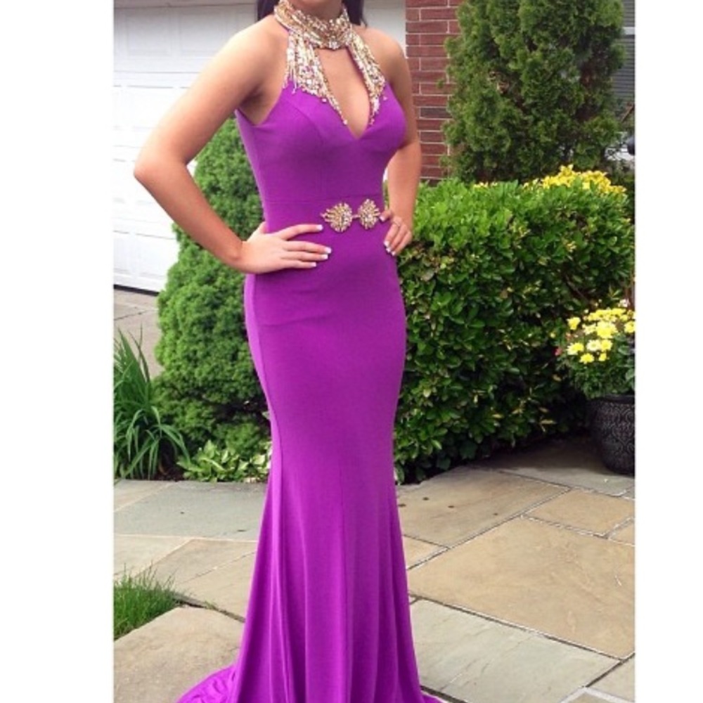 purple prom dress